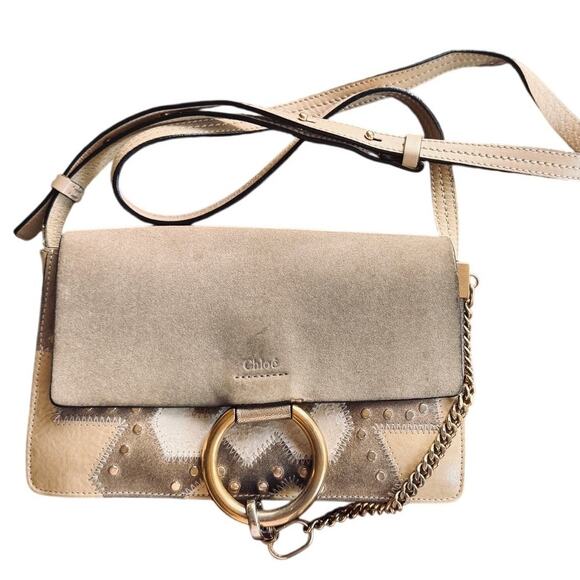 Chloé Faye Special Edition Chain, Suede & Leather Italy Rare - Picture 2 of 12